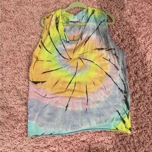 All three tank tops sold together Trendy Tie-Dye Sleeveless Top